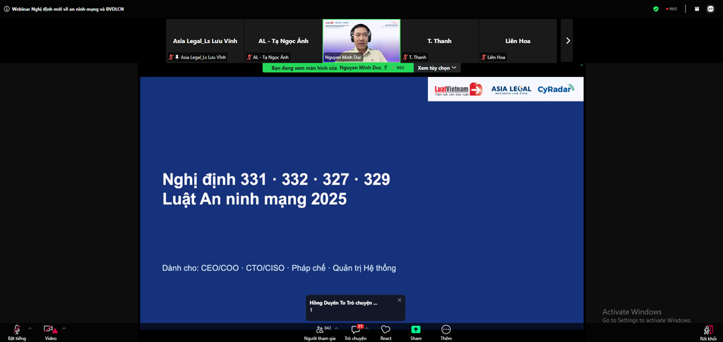 Ông Nguyễn Minh Đức - CEO Cyradar & Chuyên gia an ninh mạng phát biểu tại sự kiện